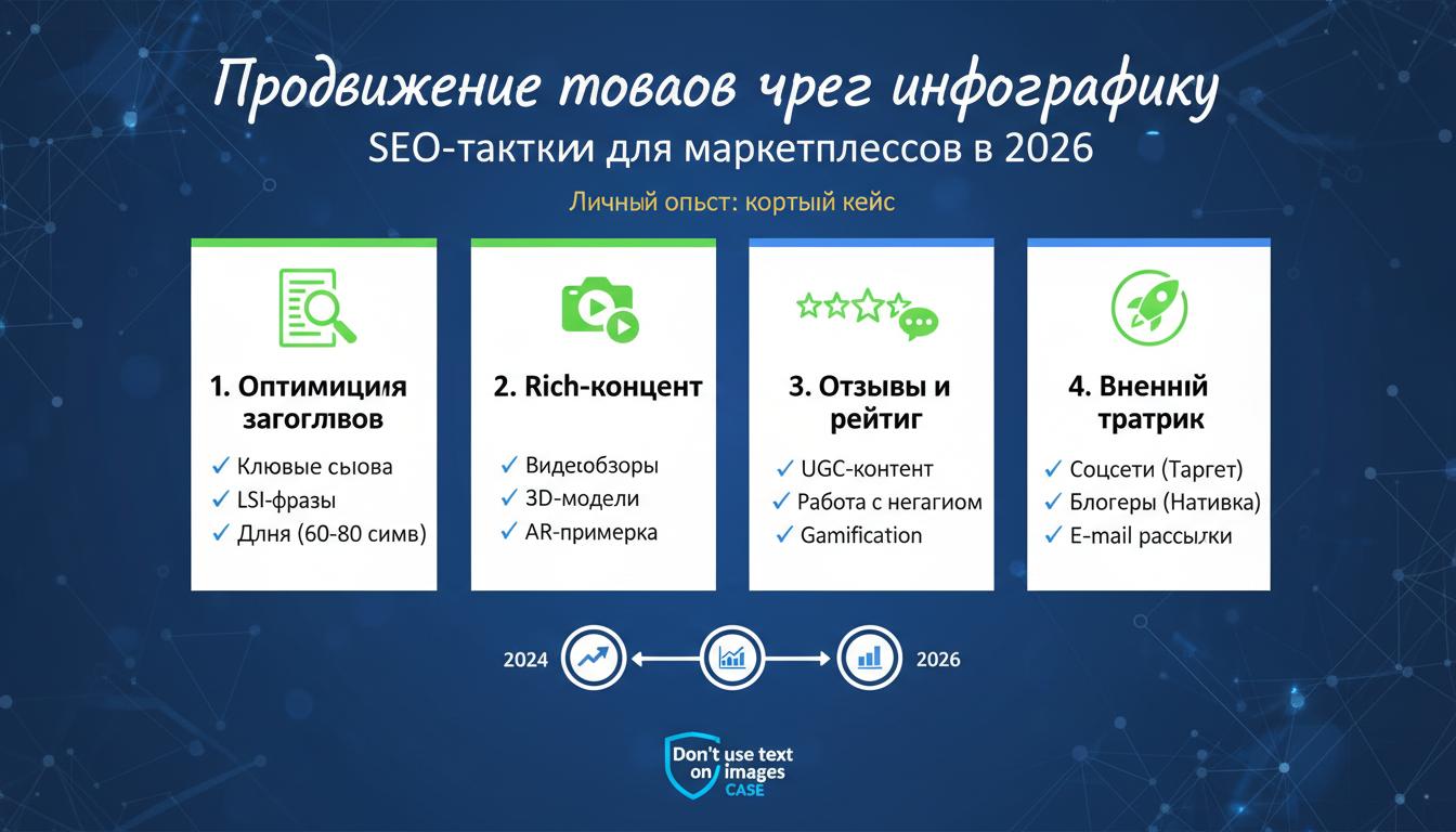Продвижение товаров через инфографику: SEO-тактики для маркетплейсов в 2026. Личный опыт: короткий кейс Продвижение товаров через инфографику: SEO-тактики для маркетплейсов в 2026. Личный опыт: короткий кейс